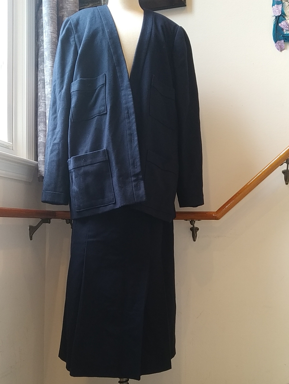 Blue Maxi Skirt Suit